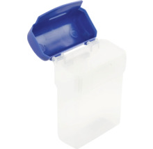 Transparante opbergdoos met blauw deksel