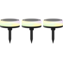 CALEX Smart Outdoor LED grondspotset 10 cm RGB+CCT 24V zwart, 3 stuks-thumb-0