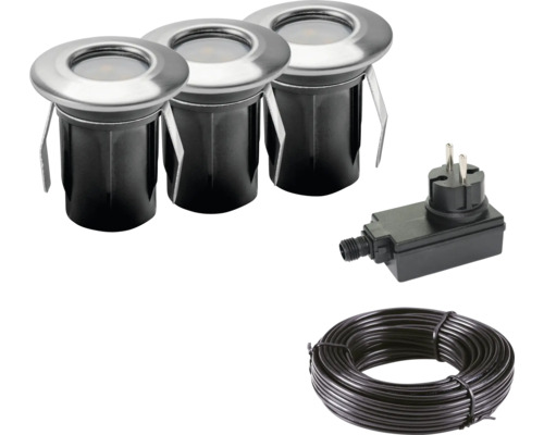 SEASONLIGHTS LED Grondinbouwspot set Ostra 42 RVS, 3 stuks SEASONLIGHTS LED Grondinbouwspot set Ostra 42 RVS, 3 stuks