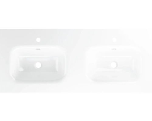 Twee witte opzetwastafels voor de badkamer