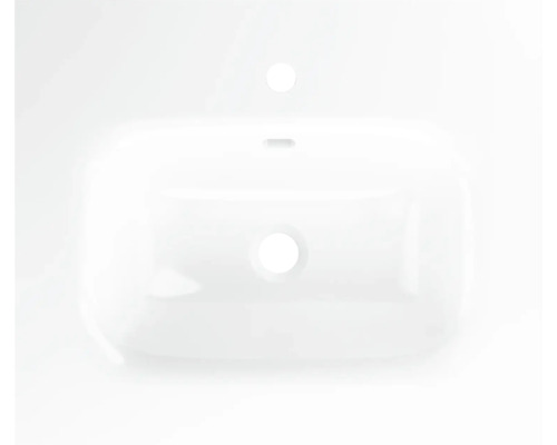 Wastafel van keramiek, bovenaanzicht