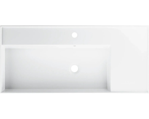 Wastafelblad met waskom en kraangat