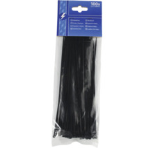 Verpakking zwarte kabelbinders, 2,5 x 200 millimeter, 100 stuks