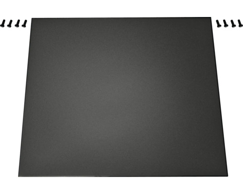 Vierkante stalen plaat met schroeven