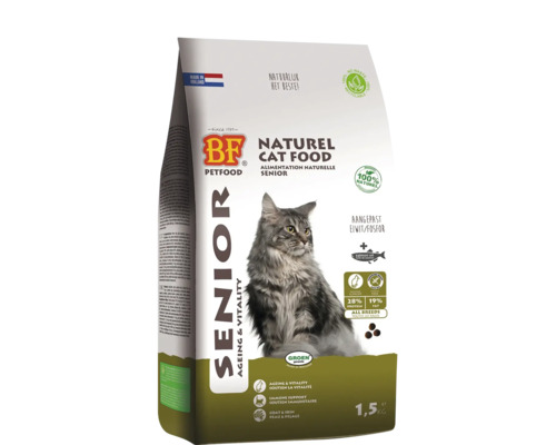 BIOFOOD Senior Ageing & Souplesse 1,5 kg BF Petfood Katten droogvoer Senior 1,5 kilogram