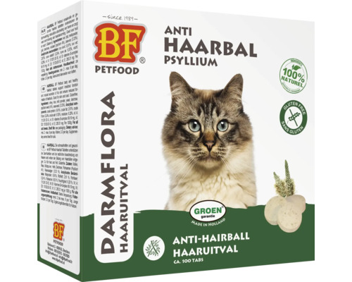 BIOFOOD Kattensnack Anti-haarbal tabletten 100 st BIOFOOD Kattensnack Anti-haarbal tabletten 100 st