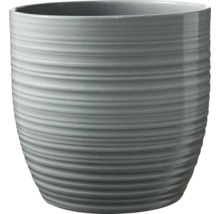 Bloempot met horizontale ribbelstructuur