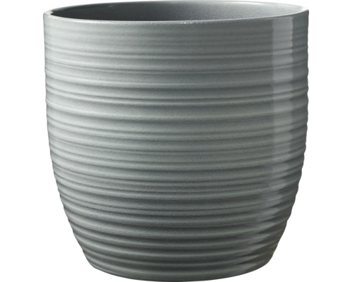 Bloempot met horizontale ribbelstructuur