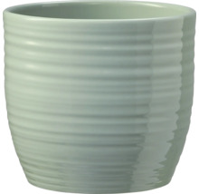 Keramische plantenpot met ribbelpatroon
