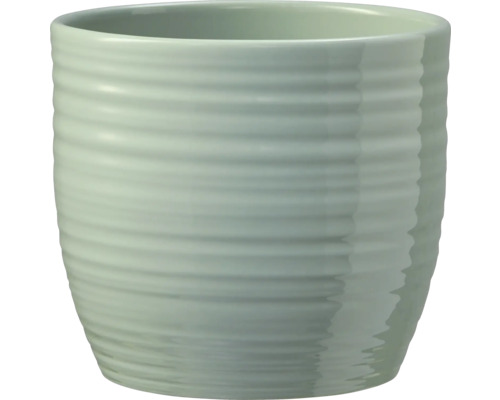 Ronde bloempot met gegolfde textuur