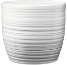 Keramische plantenpot met horizontaal ribbelpatroon