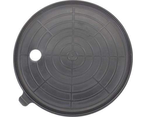 Zwart deksel met gat