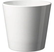 Witte keramische bloempot