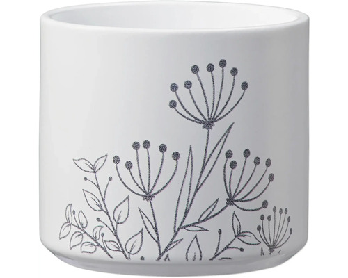 Bloempot van keramiek met bloemmotief