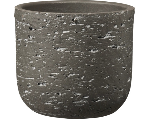 Ronde plantenpot met ruwe textuur