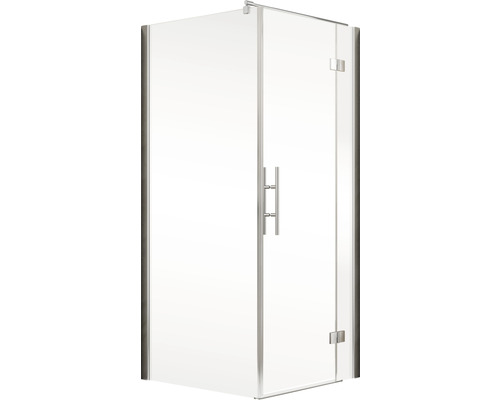 Hoekdouche met glazen deur