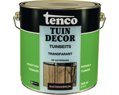 TENCO Tuindecor transparant kastanjebruin 2,5 l Tenco Tuin Decor tuinbeits kastanjebruin, 2500 ml blik