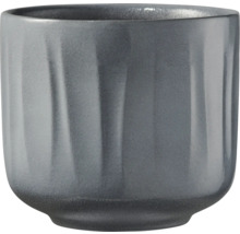 Keramische bloempot met ribbeloppervlak