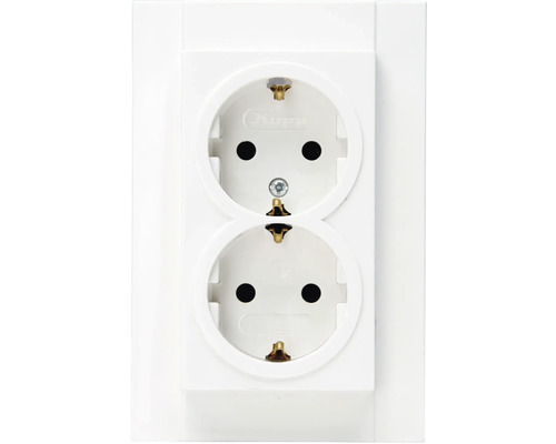 Dubbel stopcontact voor wandmontage