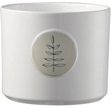 Keramische bloempot met plantmotief