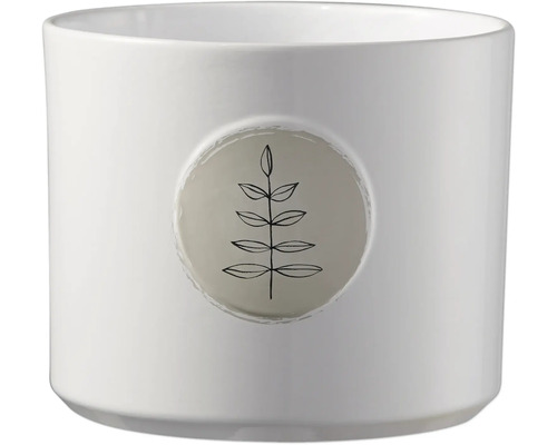Keramische bloempot met plantmotief