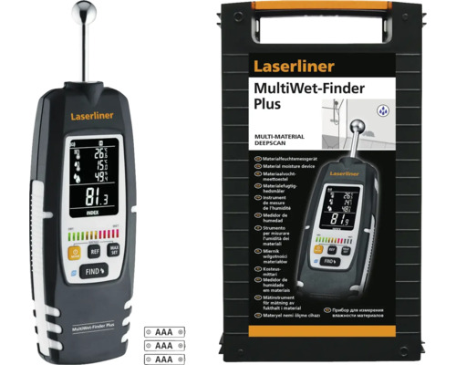 Laserliner MultiWet-Finder Plus materiaalvochtmeter met verpakking
