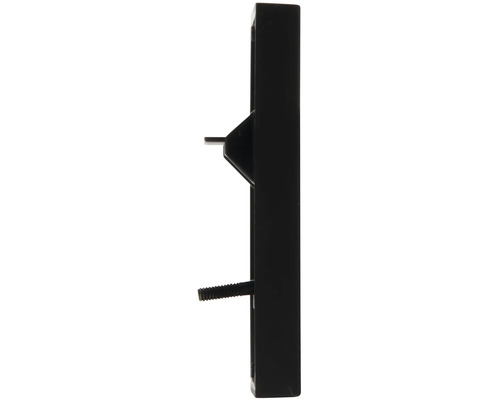 Zwarte kunststof radiatorknop in profiel