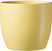 Gele keramische bloempot