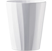 Witte plantenpot met geribbeld oppervlak