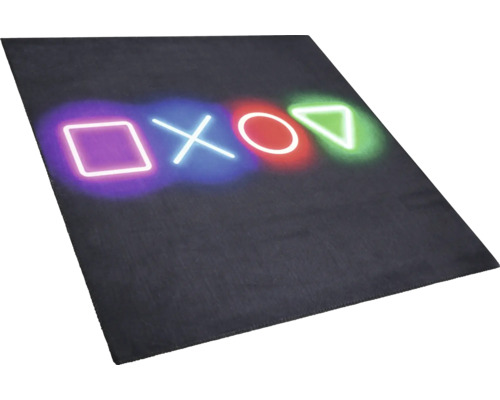 Tapijt met vierkant, kruis, cirkel en driehoek motief