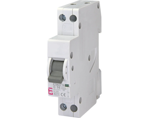 ETI Installatieautomaat C-kar. 1-polig+nul 16A ETI Installatieautomaat C-kar. 1-polig+nul 16A