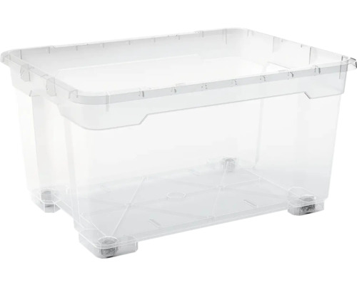 Opbergbox DIRK Oversize 140 liter Transparante opbergbox van kunststof met wielen