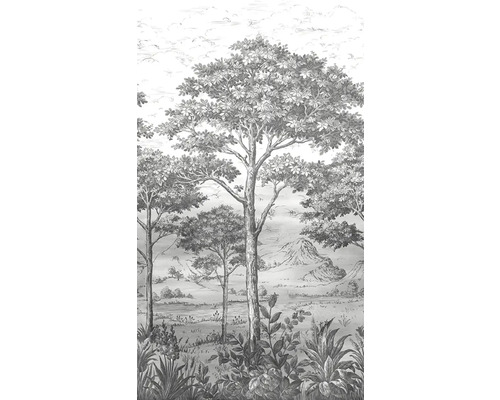 Behang met boslandschapmotief