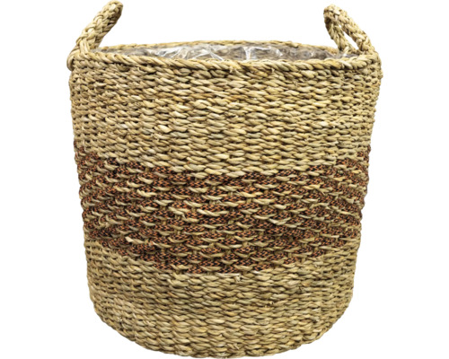 TS Plantenmand Carst Natuurlijke vezel bruin Ø 36 cm H 33 cm TS Plantenmand Carst Natuurlijke vezel bruin Ø 36 cm H 33 cm