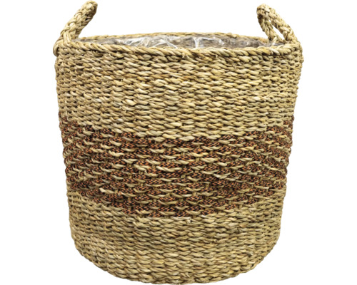 TS Plantenmand Carst Natuurlijke vezel bruin Ø 39 cm H 36 cm TS Plantenmand Carst Natuurlijke vezel bruin Ø 39 cm H 36 cm