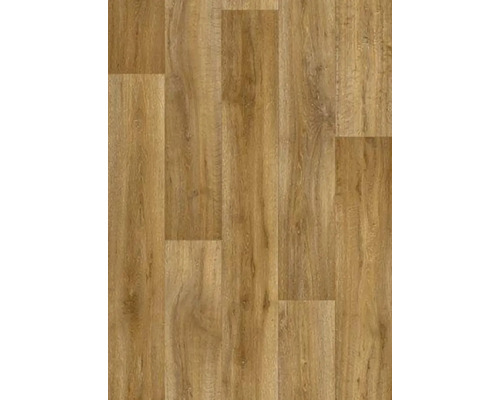 PVC op maat Flashtex houtoptiek bruin 300 cm breed Close-up van vinylvloer met houtlook.