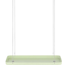Hangende plantenbak met rechthoekige plantenschaal en ophangers