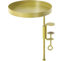 Klemtafel van metaal met ronde plank