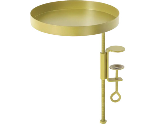 Klemtafel van metaal met ronde plank