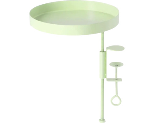 Klemtafel met rond tafelblad en verstelbare klem