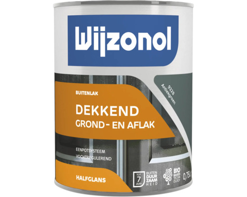 WIJZONOL Grond- en aflak in één halfglans RAL 9328 antiekgroen 750 ml