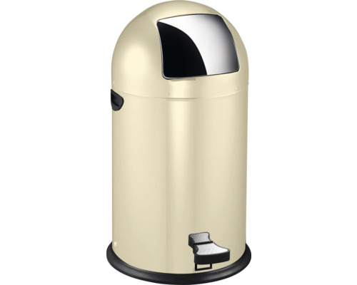 Crèmekleurige afvalemmer met voetpedaal