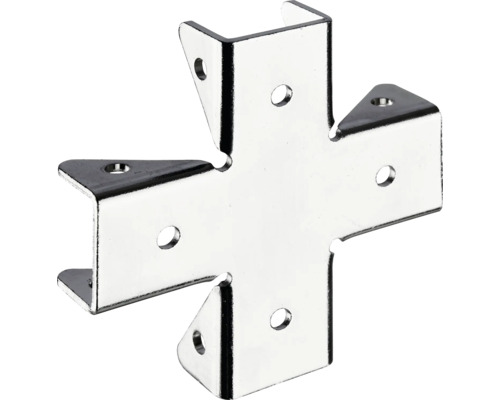 Metalen kruisverbinder met schroefgaten