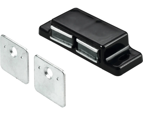 HETTICH Magneetsluiting dubbel bruin (max. 2x3 kg), 10 stuks Magneetsluiting met tegenplaten