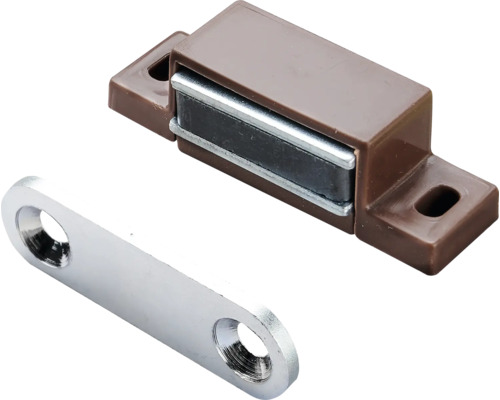 HETTICH Magneetsluiting bruin (max. 5 kg), 10 stuks Magneetsnapper met tegenstuk voor meubelmontage