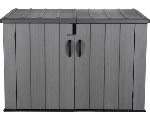 Tuinkast met dubbele deur en bovenlicht