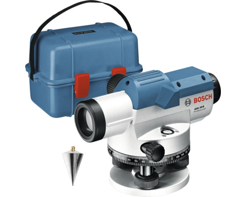 BOSCH Professional Optisch nivelleertoestel GOL 20 D (incl. accessoireset) Bosch Logo bouw nivelleerapparaat GOL 20 D Professional met schietlood en transportkoffer
