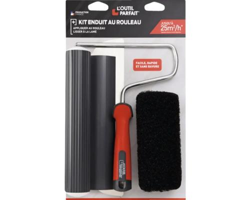 L'OUTIL PARFAIT Decoliss kit met pleistermes, beugel en roller nylon 18 cm Plamuurrollenset bestaande uit rol, beugel en plamuurmes