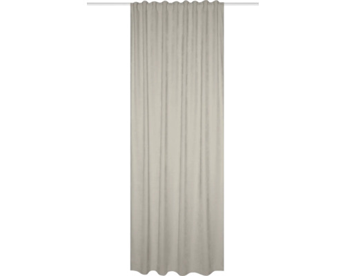 HOME FASHION Gordijn met plooiband Wolly taupe 135x245 cm