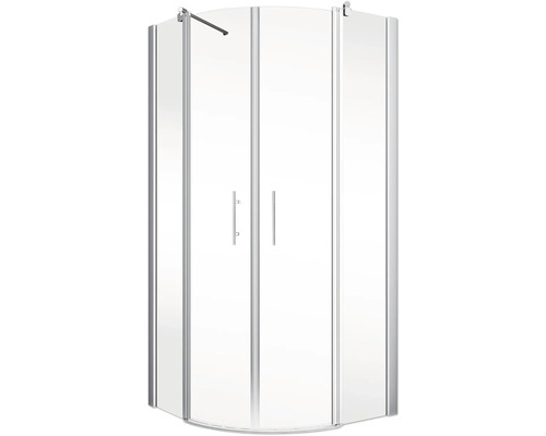 Douchecabine met hoekinstap en draaideuren